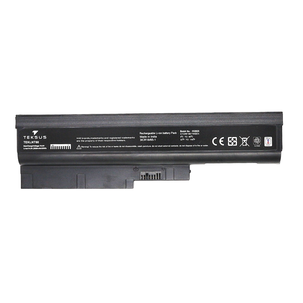 Teksus Laptop Battery Compatible For Lenovo ThinkPad T60 6C view 2